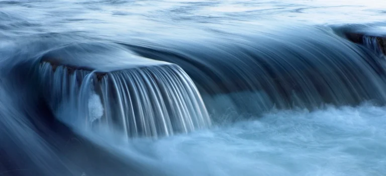 water flowing over rocks